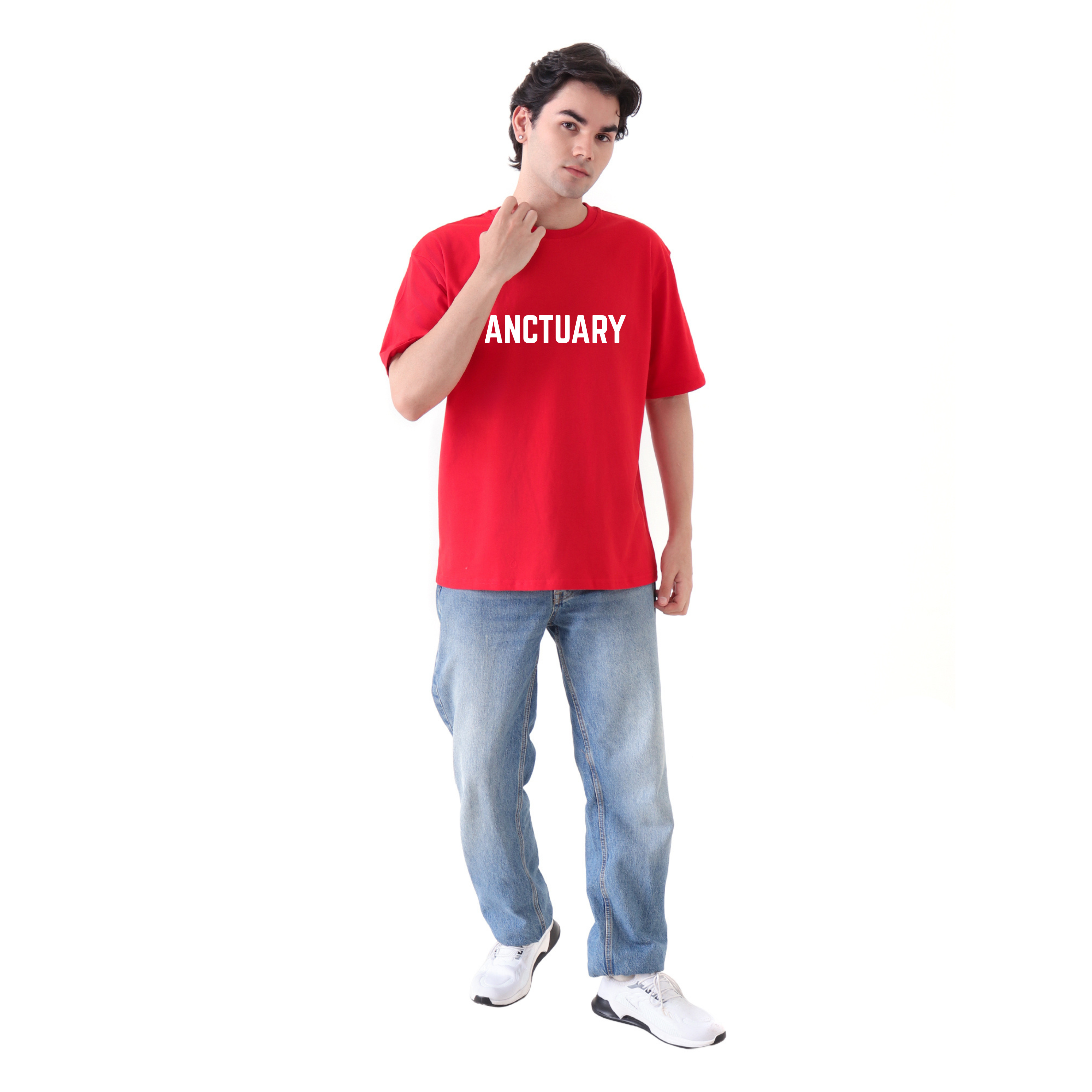 Stripped Sanctuary - Red - Oversized Tshirt