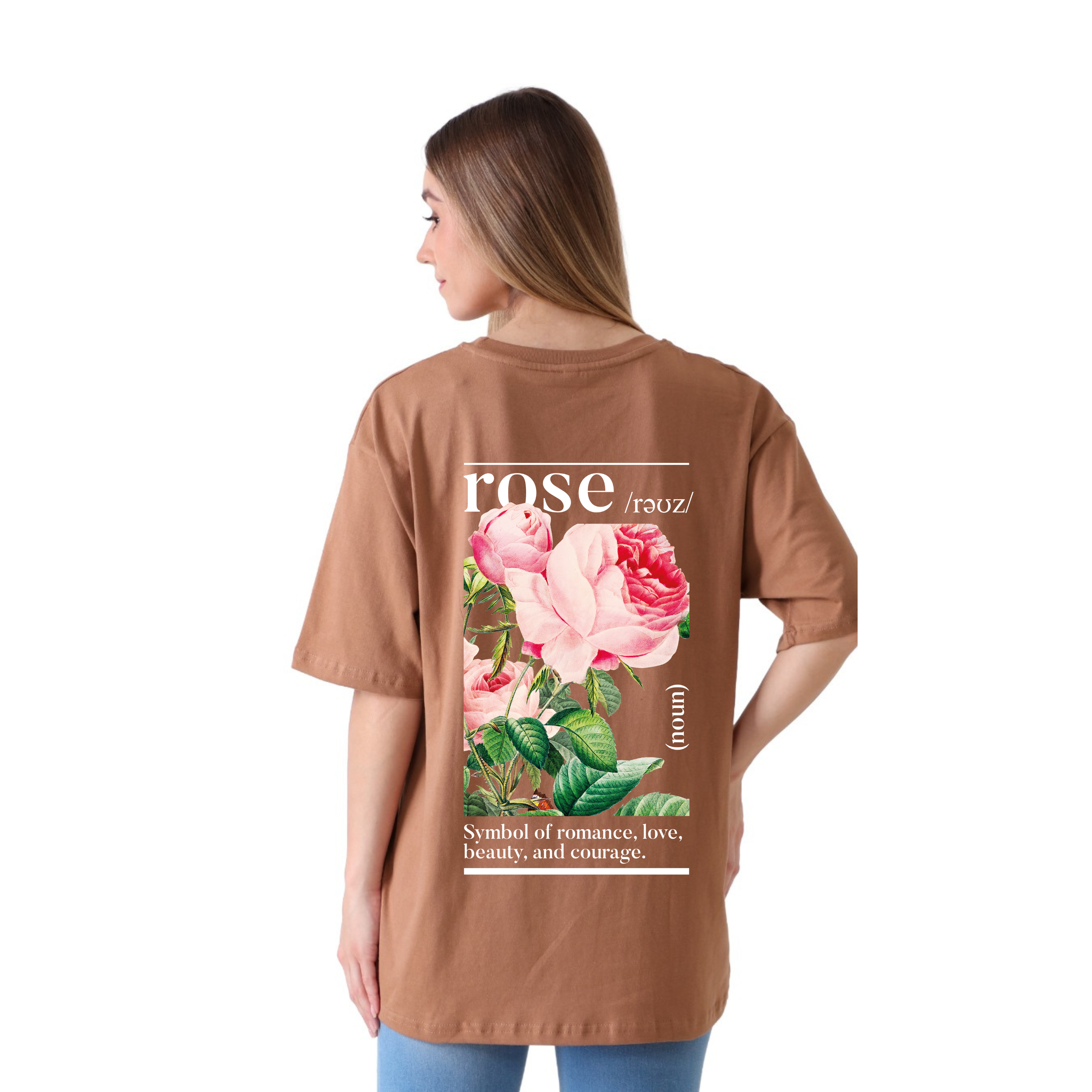 Rose Definition - Brown - Oversized Tshirt