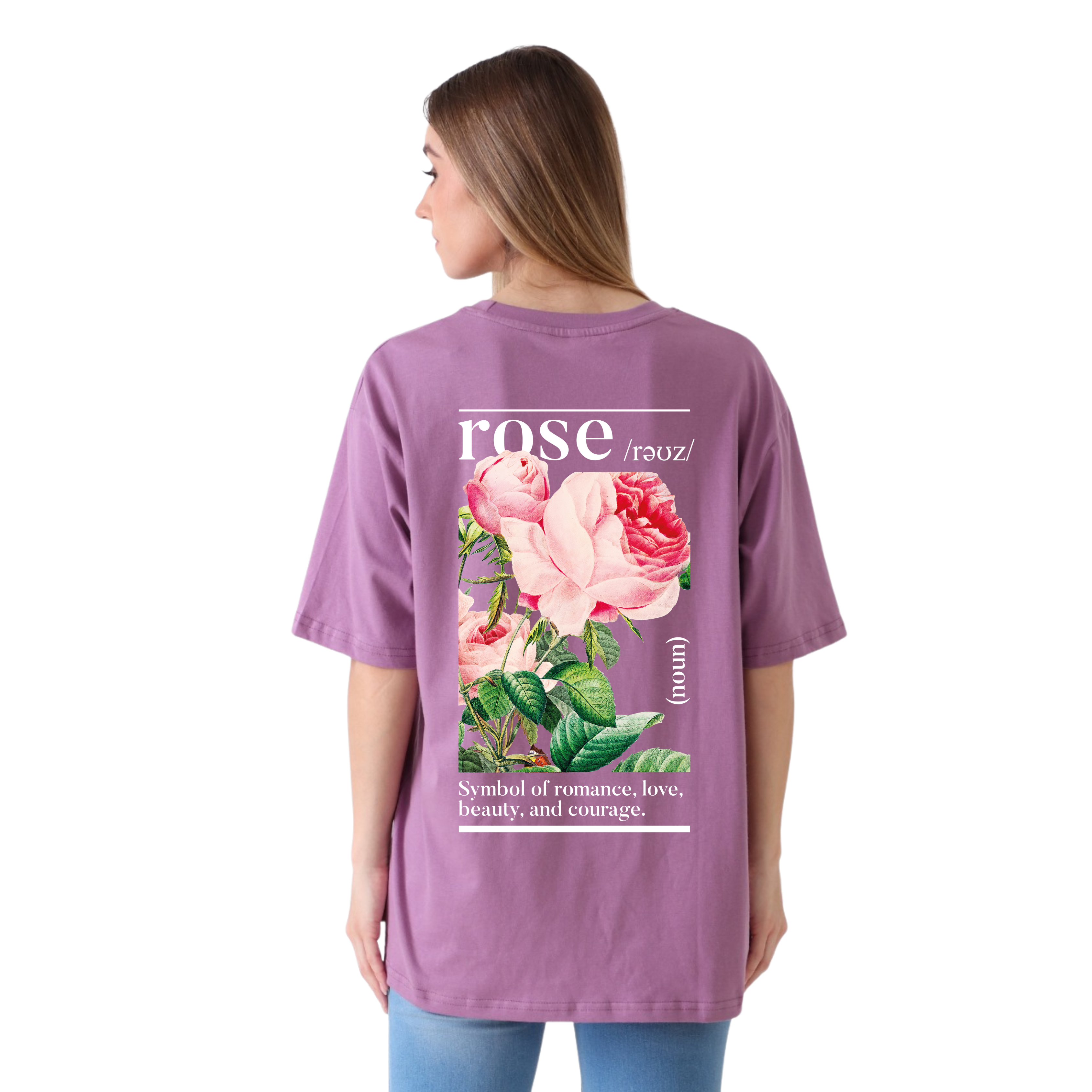 Rose Definition - Lavender - Oversized Tshirt
