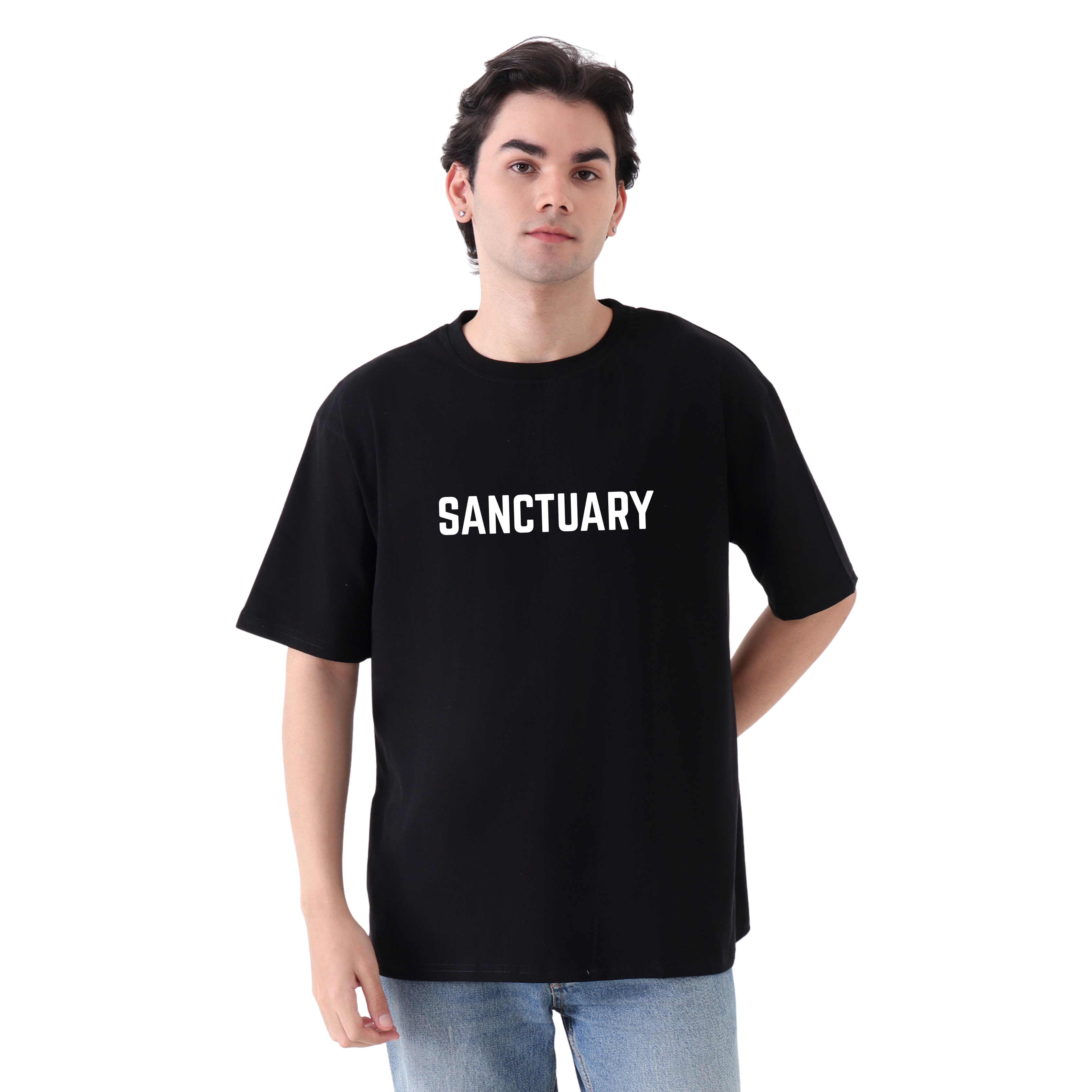 Stripped Sanctuary - Black - Oversized Tshirt