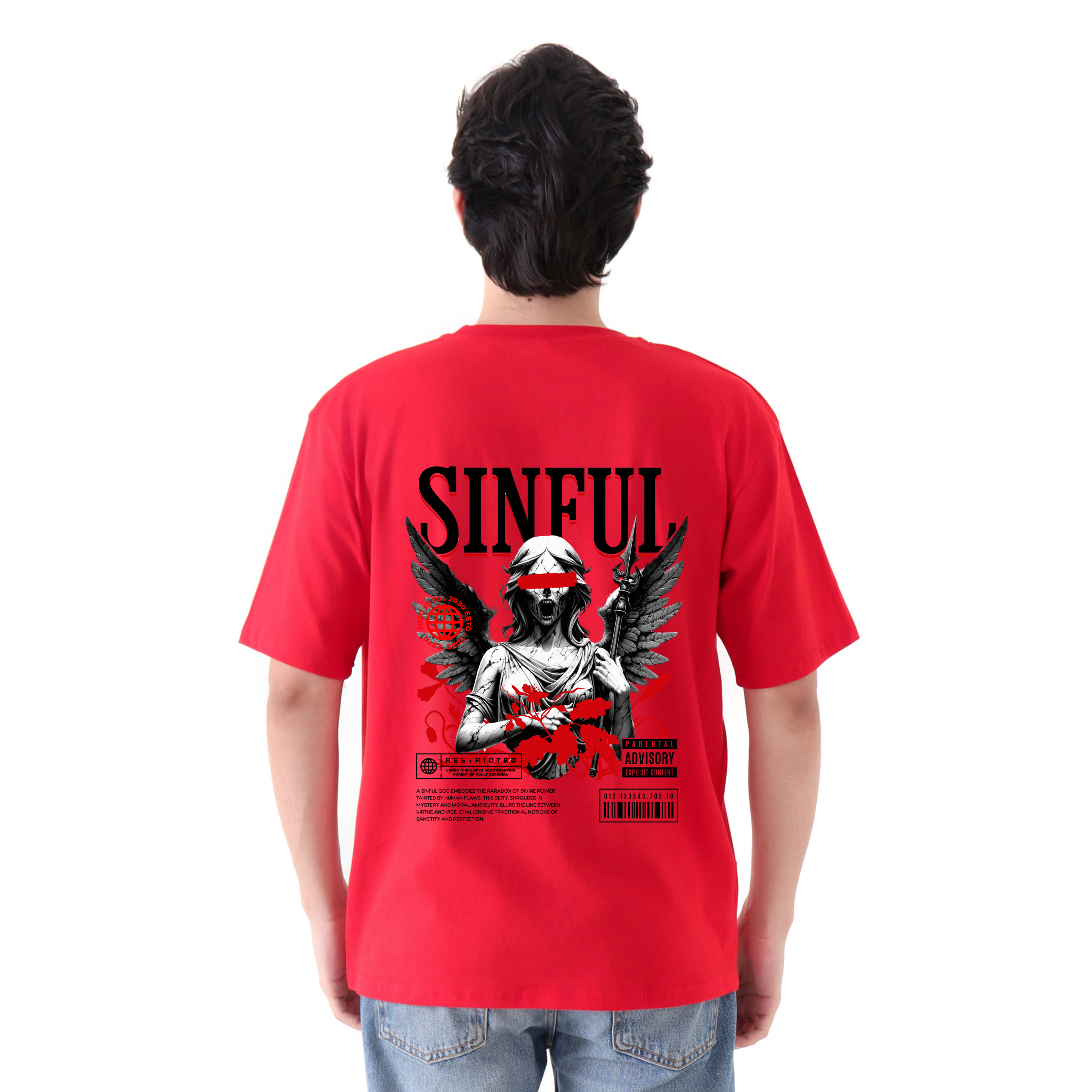 Sinful - Red - Oversized Tshirt