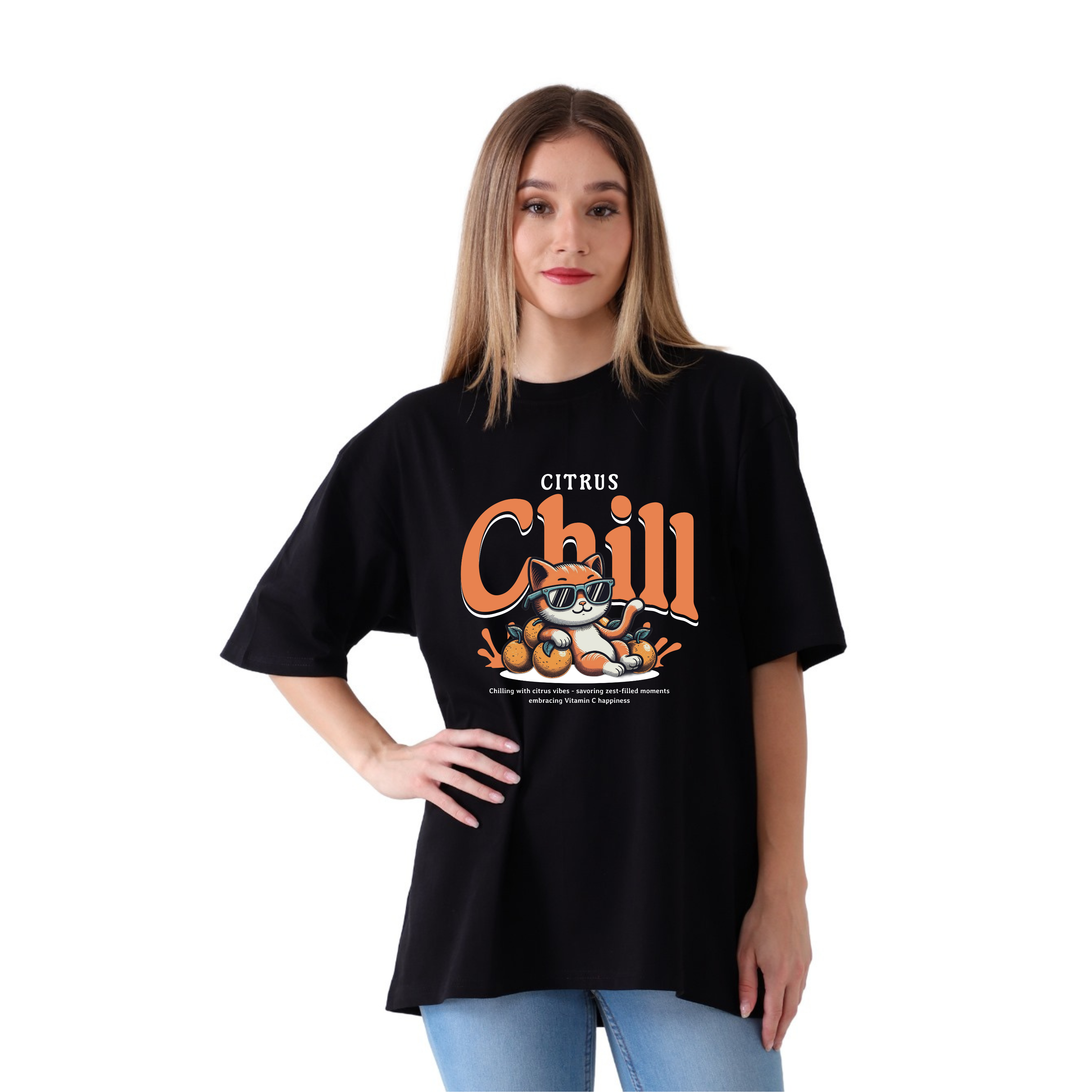 Citrus Chill - Black - Oversized Tshirt