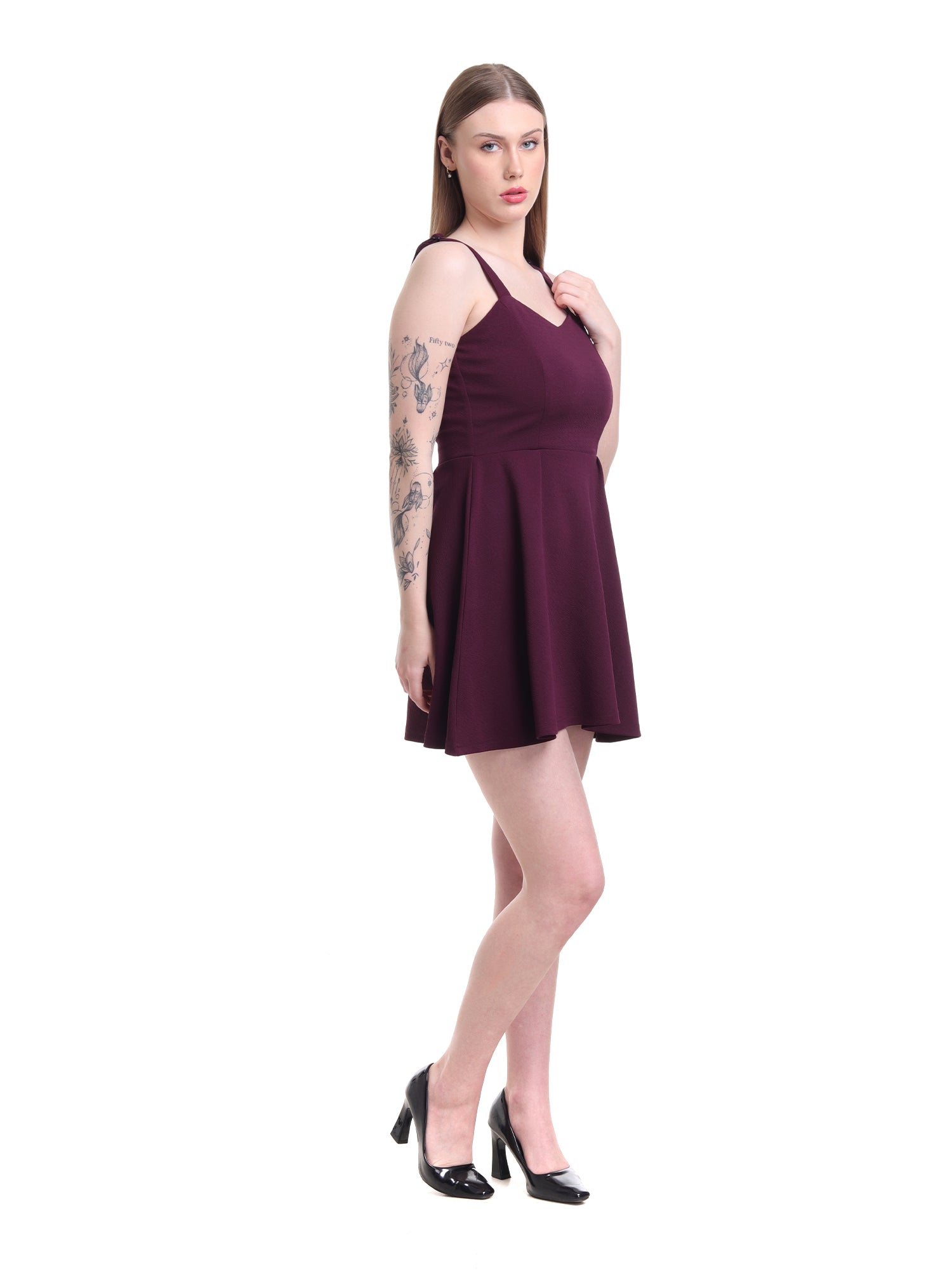 Mehroon Elegance Dress