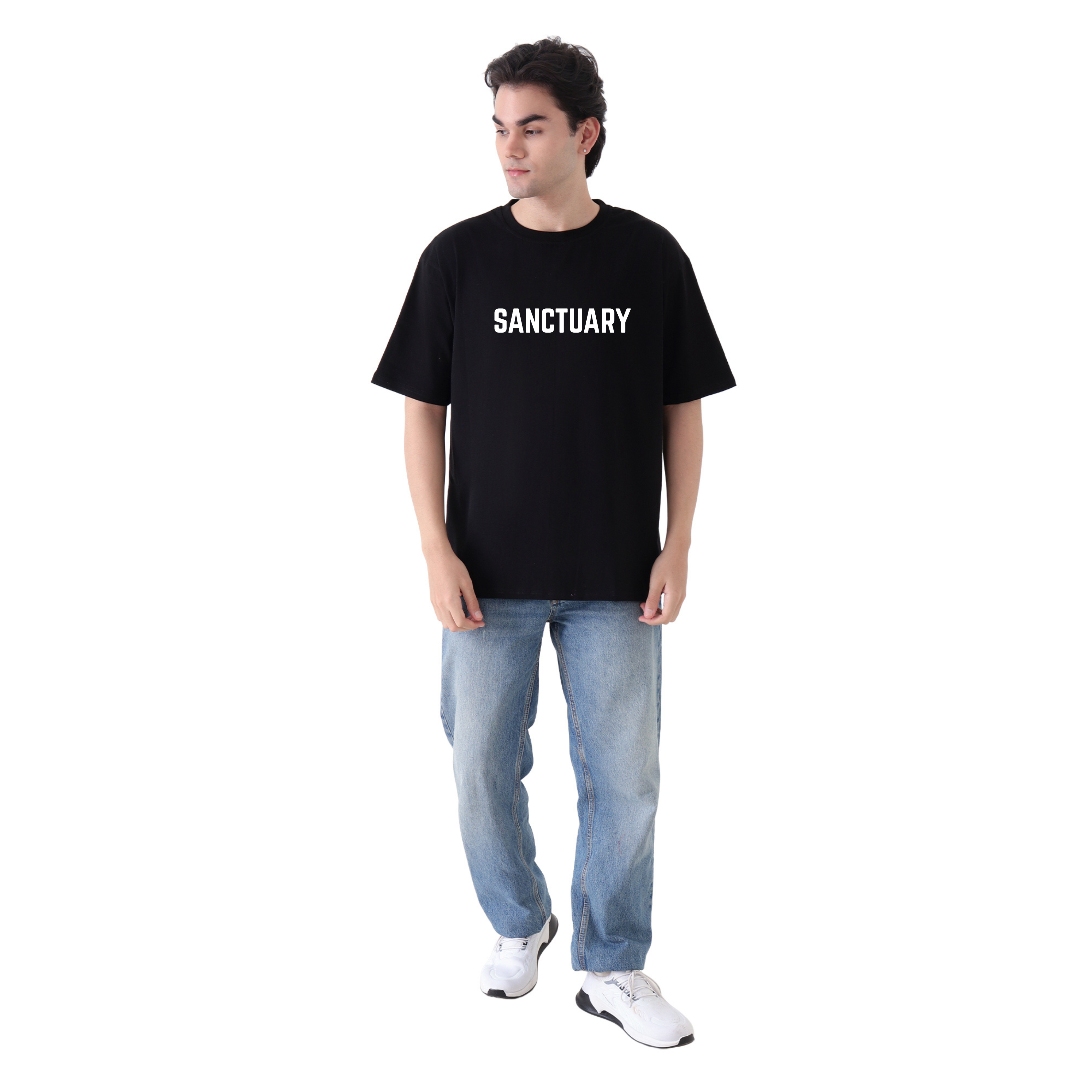 Stripped Sanctuary - Black - Oversized Tshirt