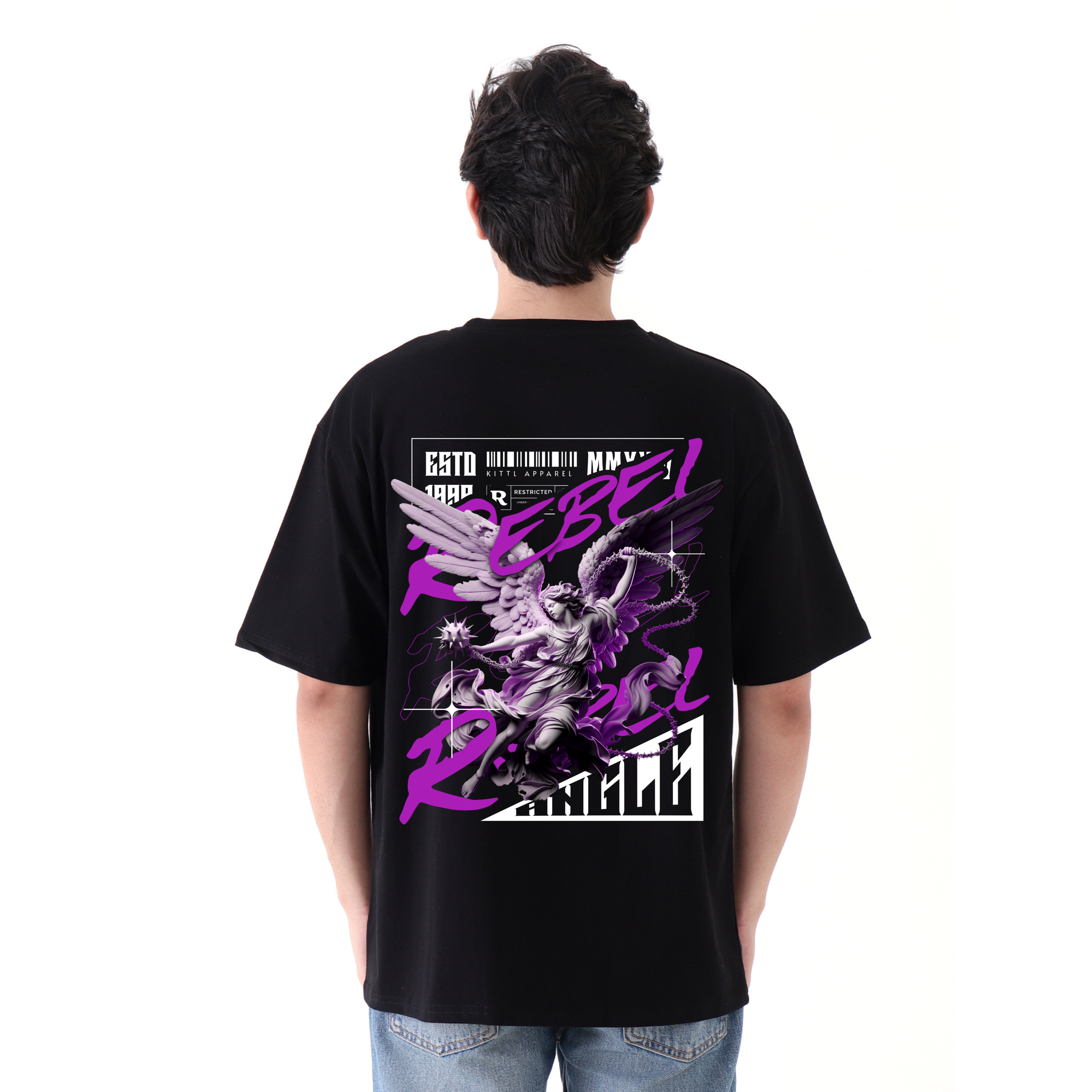 Rebel - Black - Oversized Tee