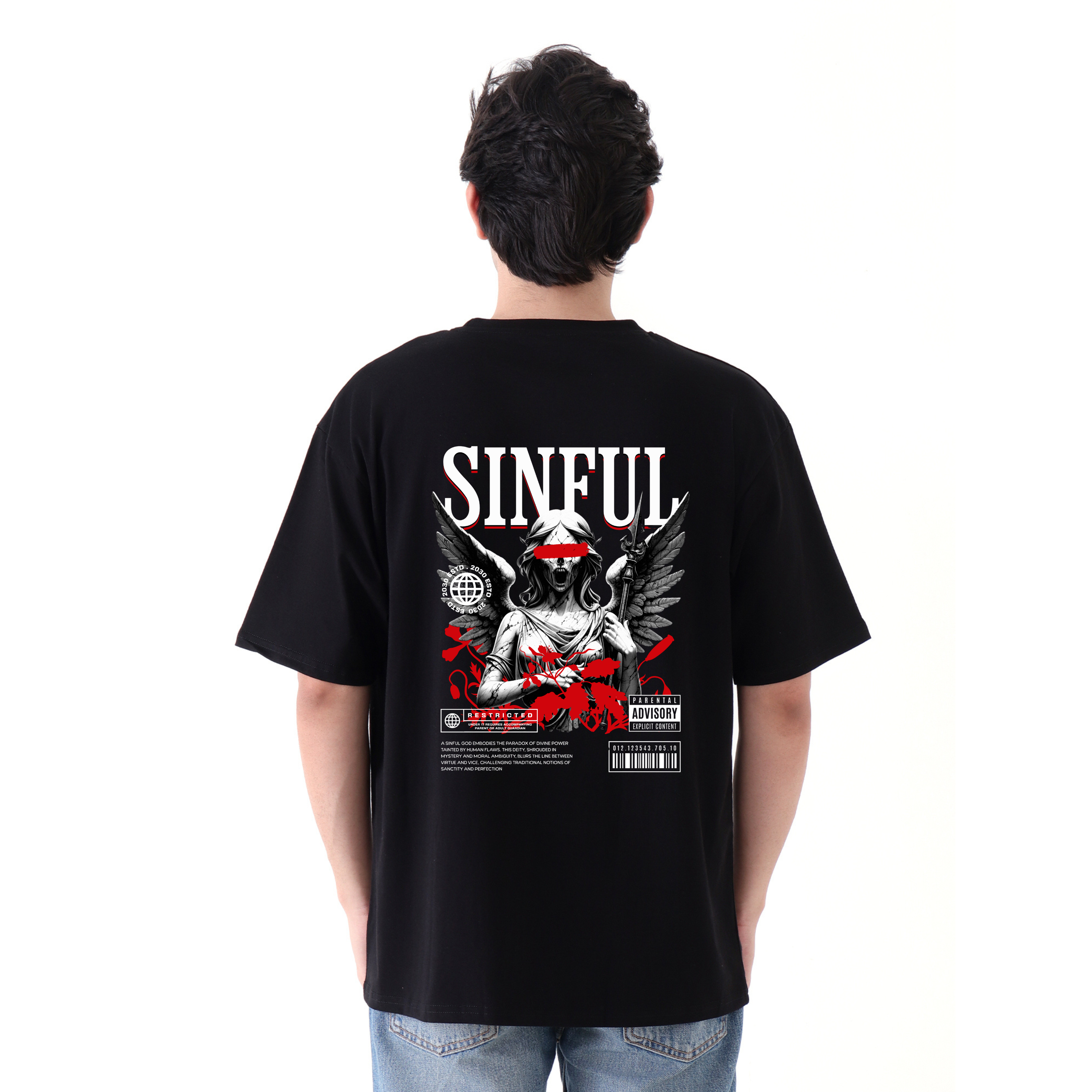 Sinful - Black - Oversized Tshirt