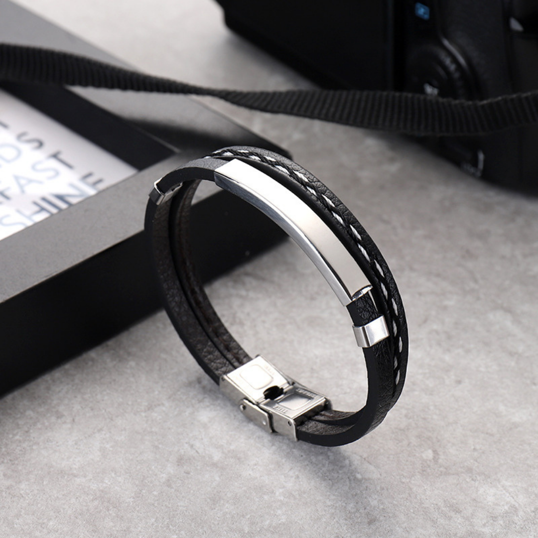 Leather Hand Bracelet For Men By Pyjamawala