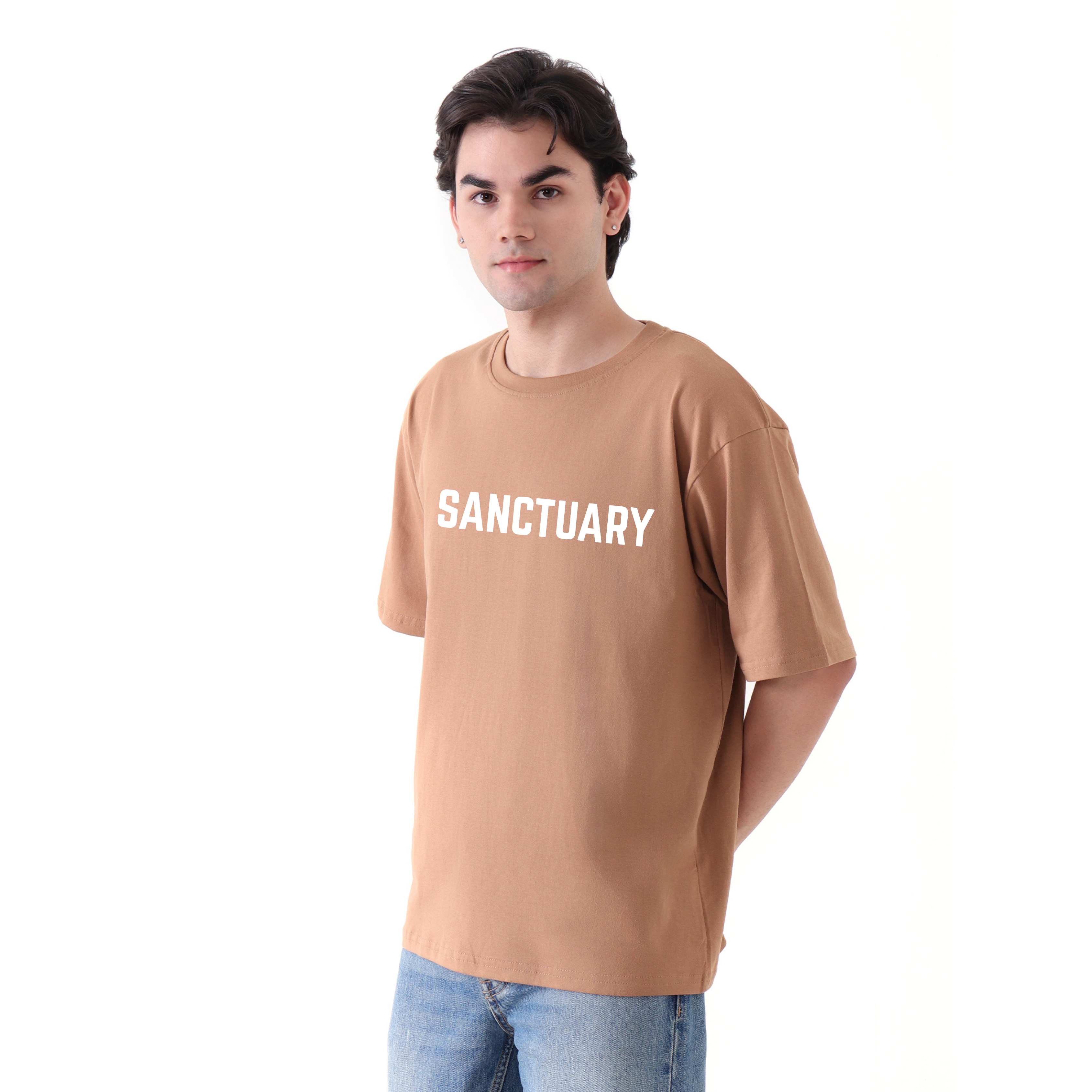Stripped Sanctuary - Brown - Oversized Tshirt