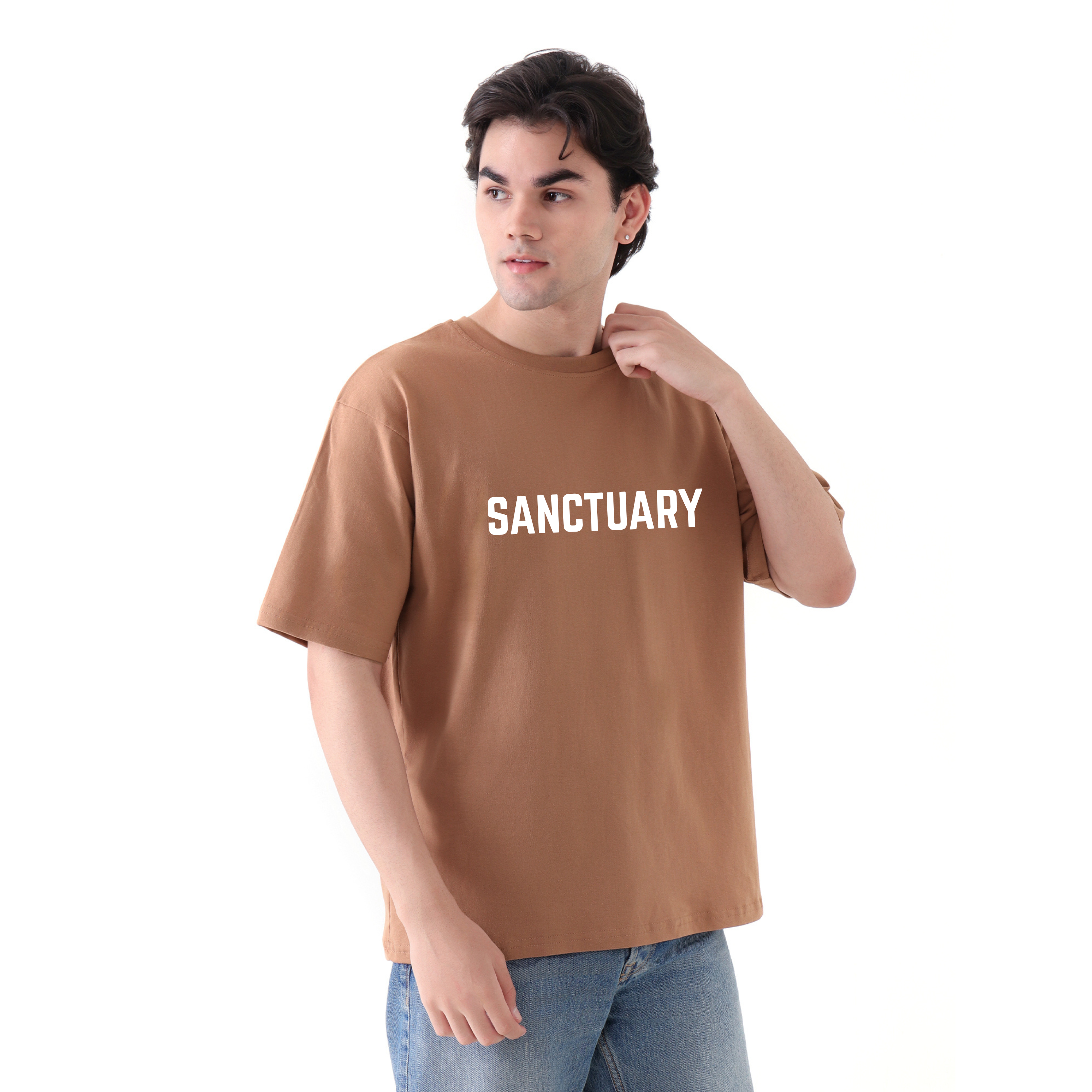Stripped Sanctuary - Brown - Oversized Tshirt