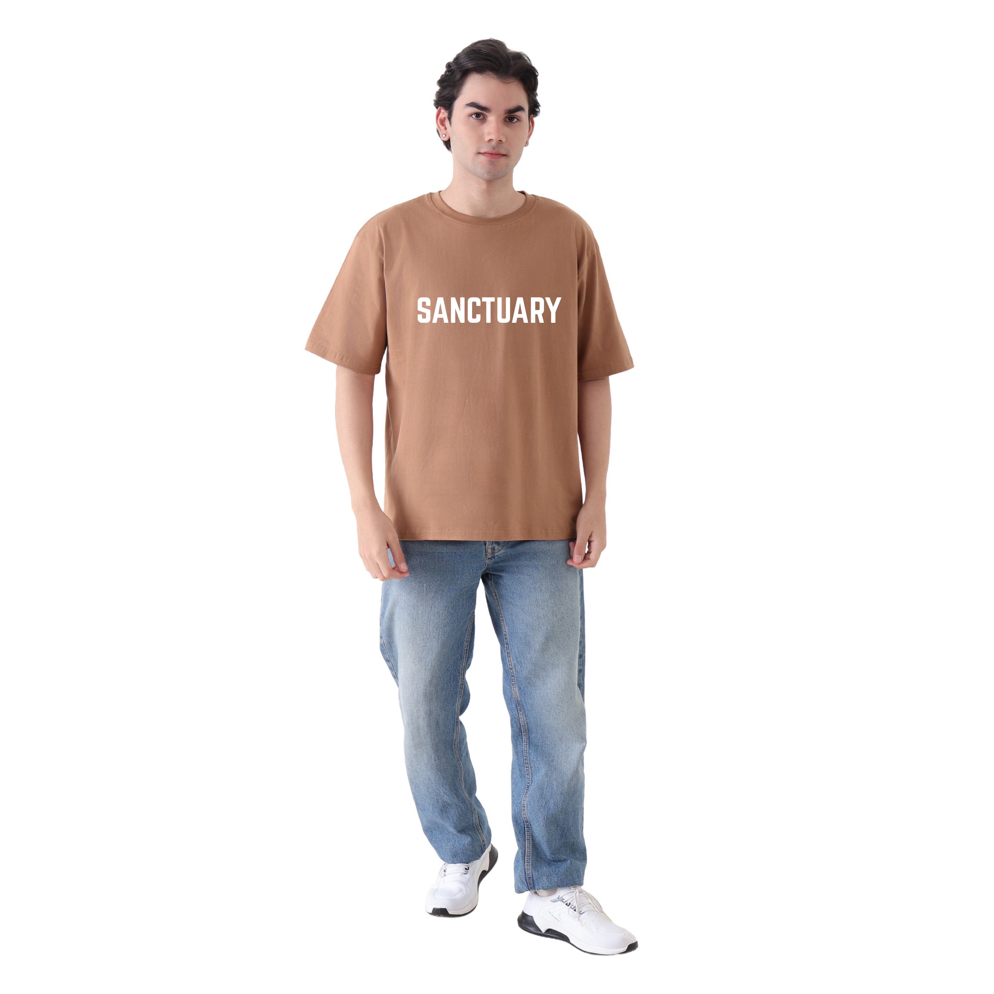 Stripped Sanctuary - Brown - Oversized Tshirt