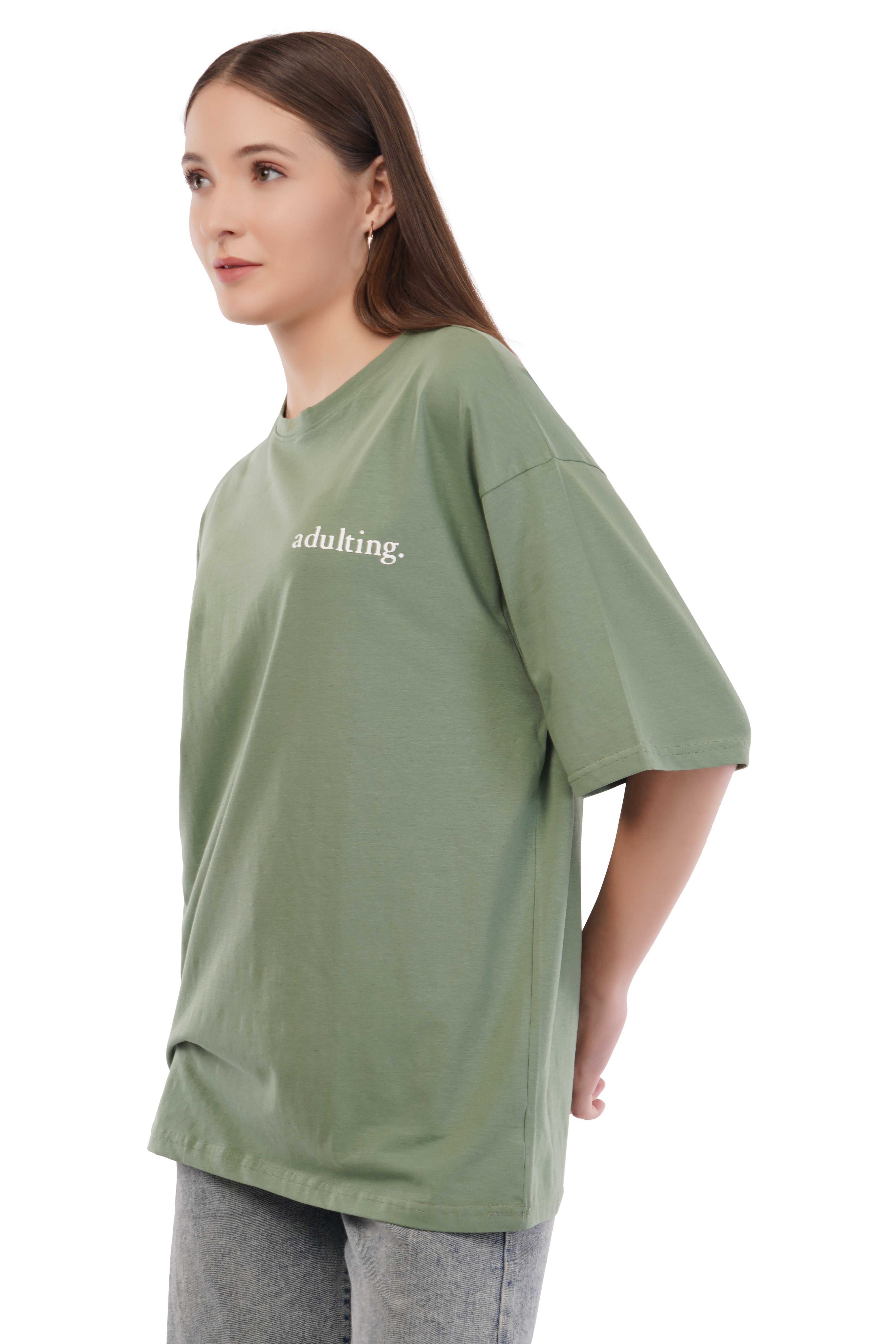 Adulting Oversized T-Shirt (Green)