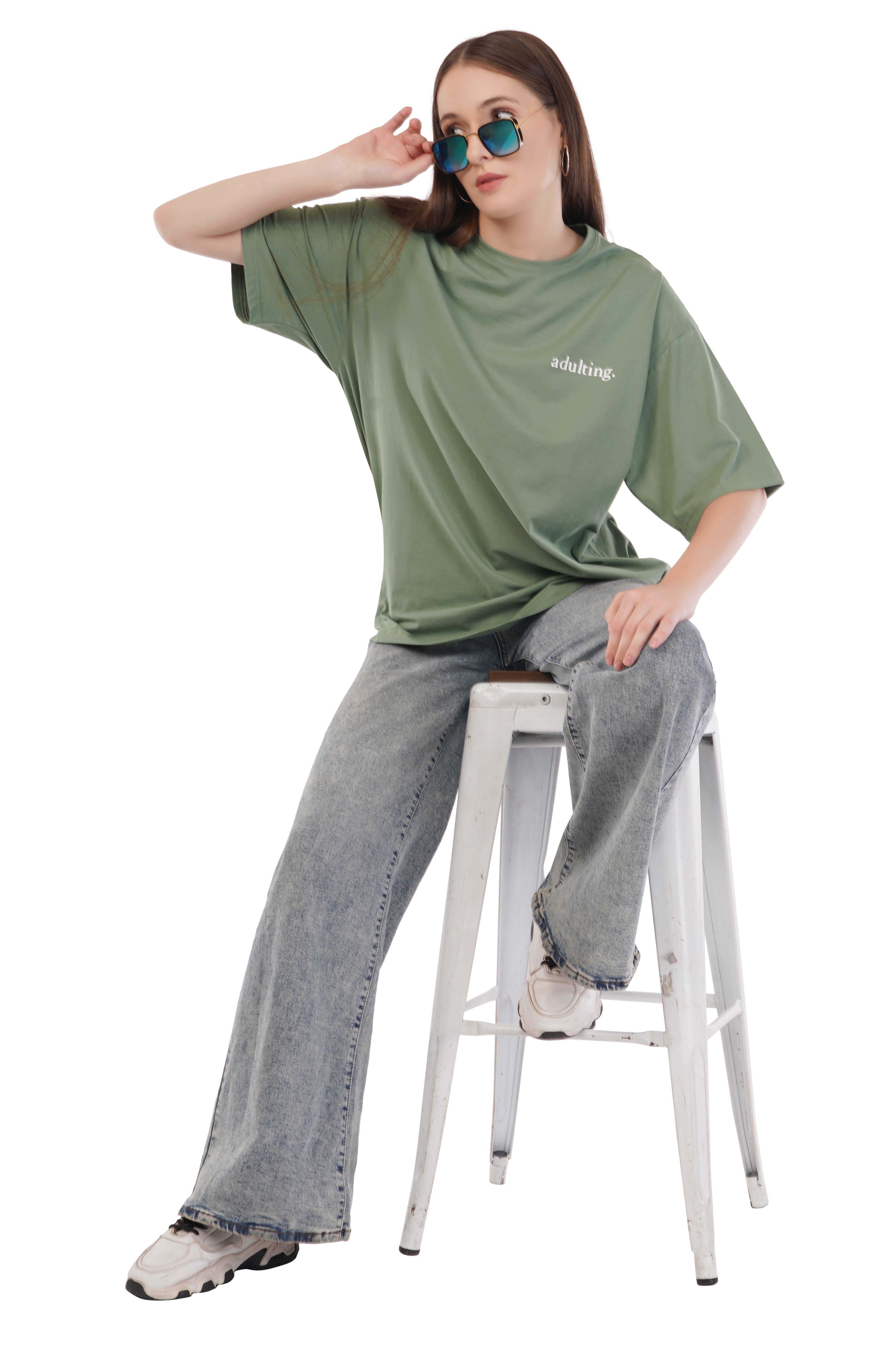 Adulting Oversized T-Shirt (Green)