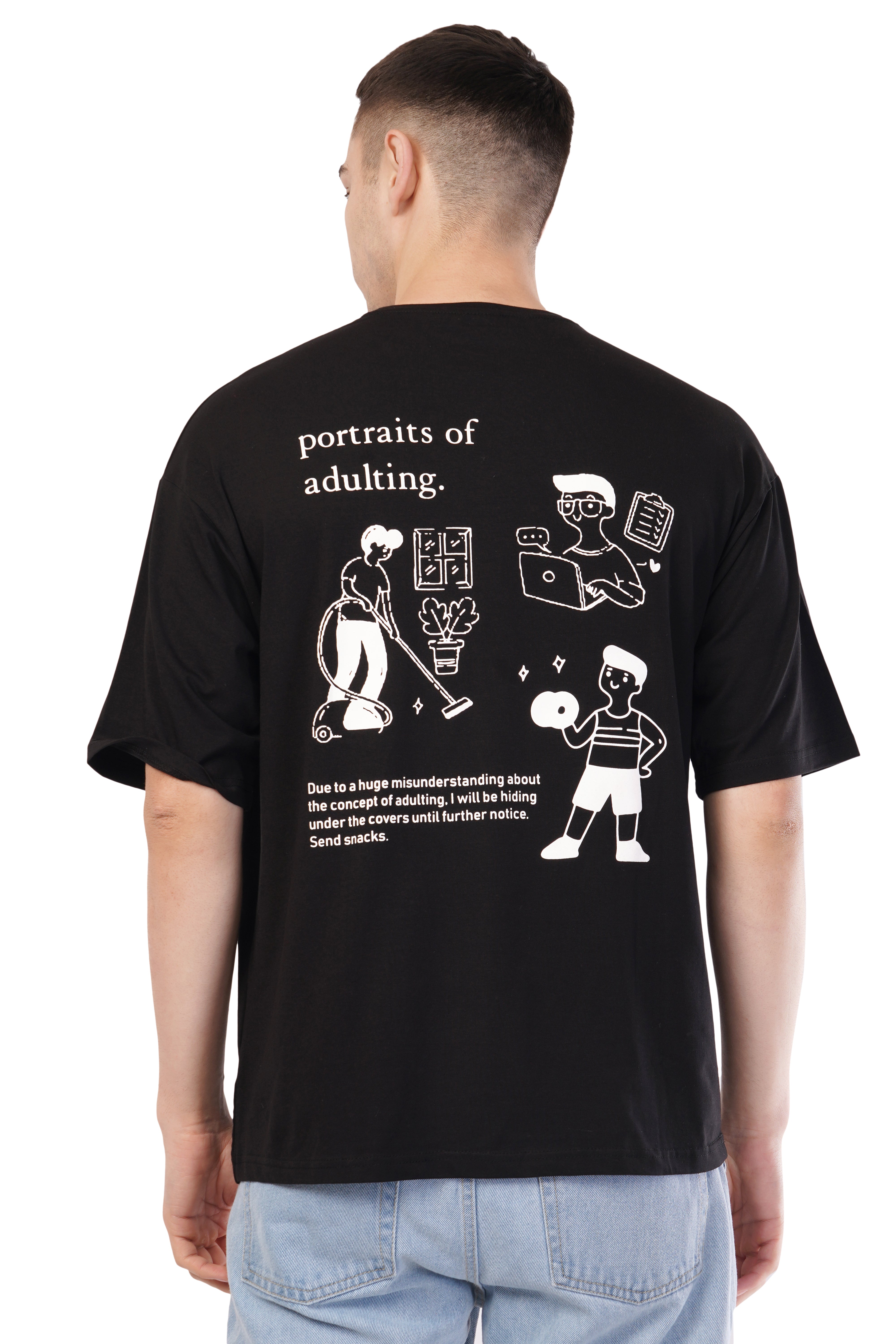 Adulting Oversized T-Shirt (Black)
