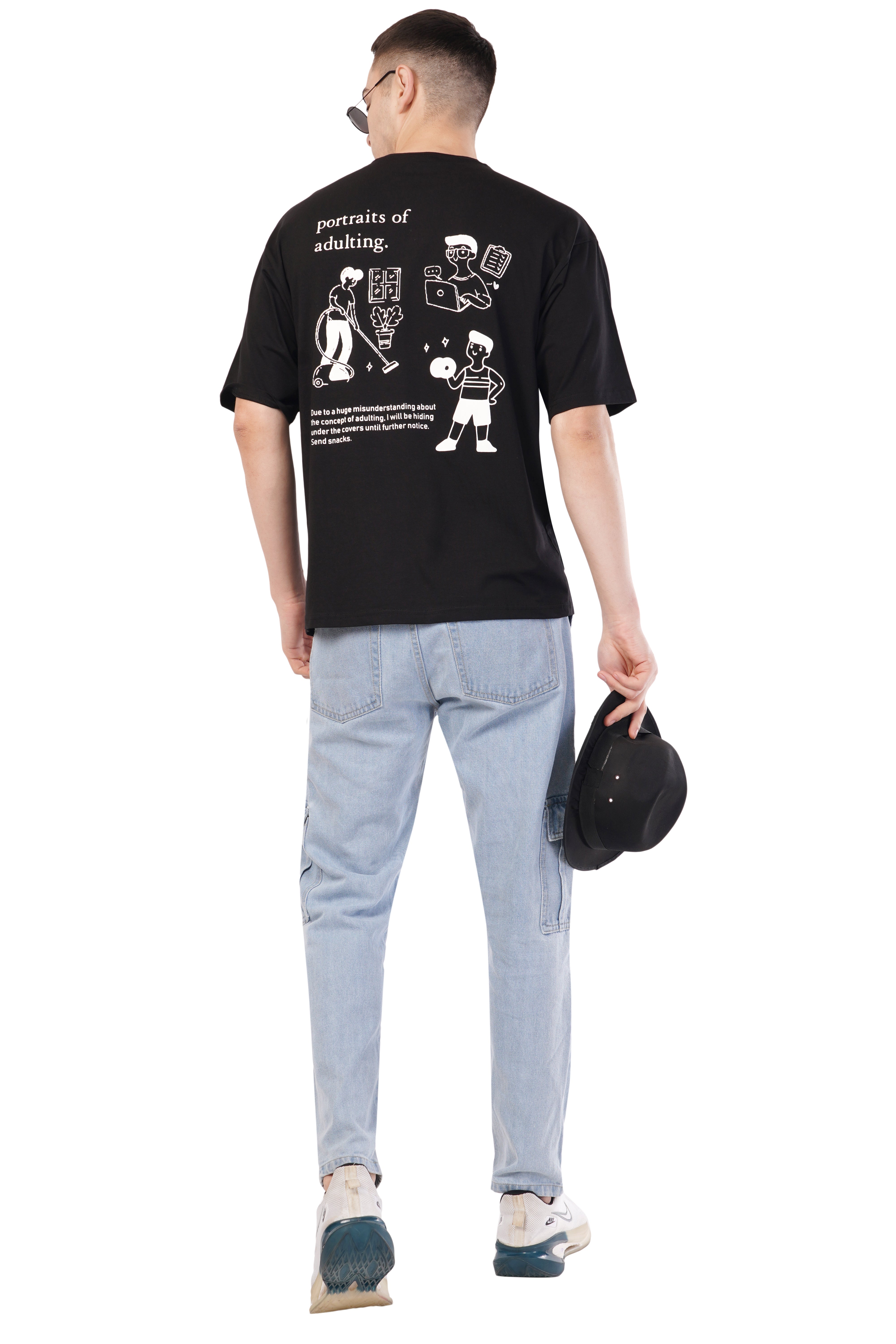 Adulting Oversized T-Shirt (Black)