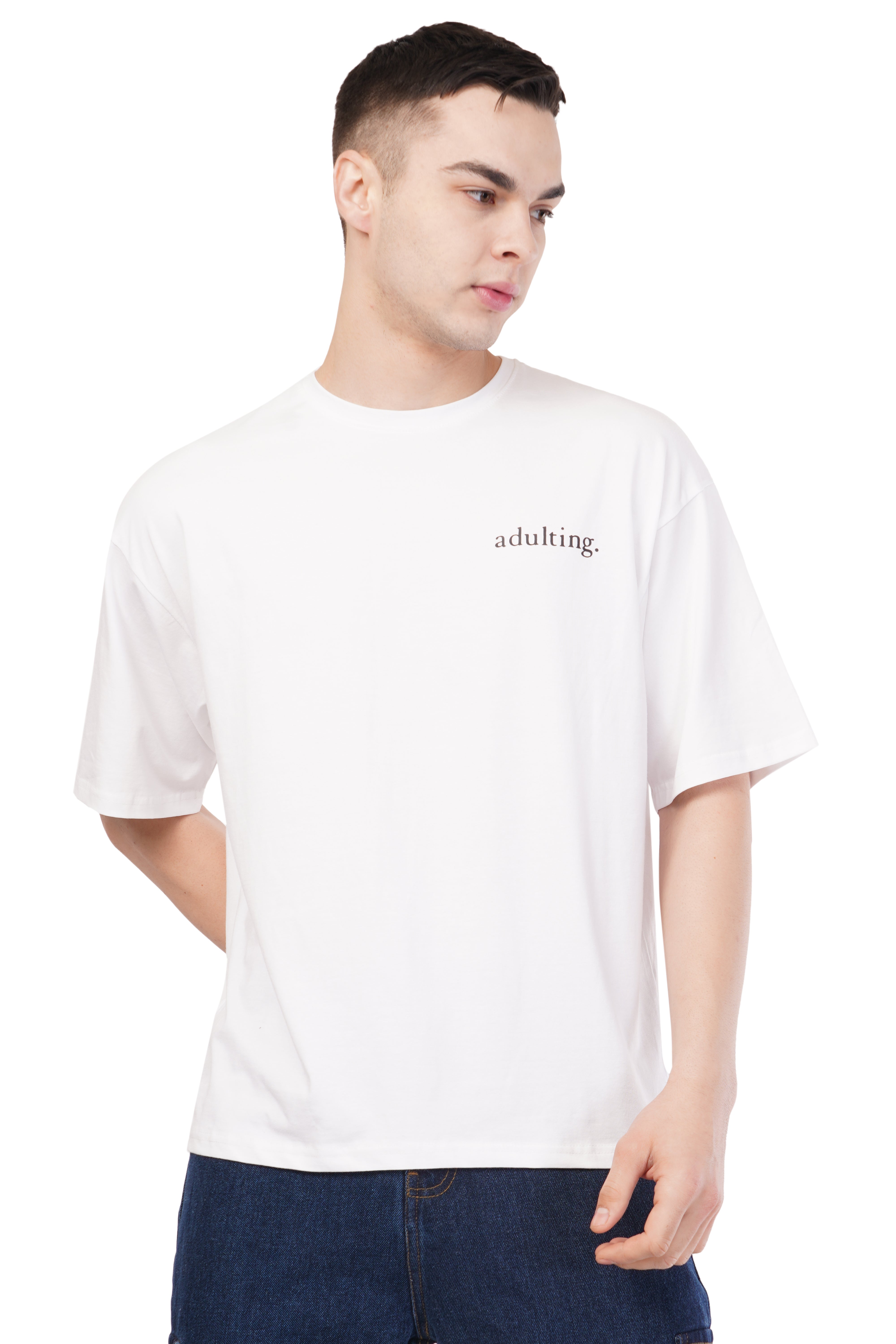 Adulting Oversized T-Shirt (White)