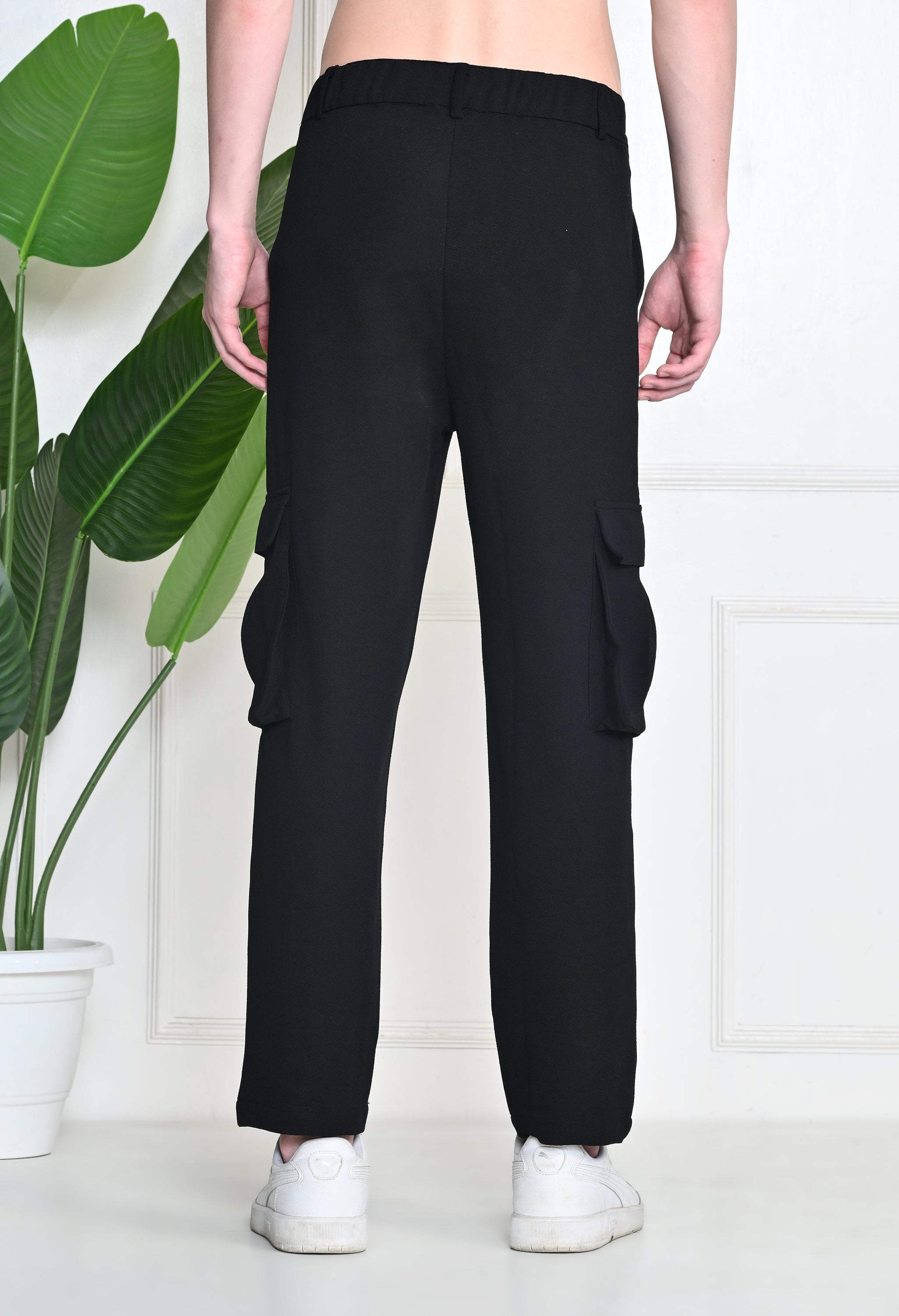 Black Cargo Pants (4-Pockets)