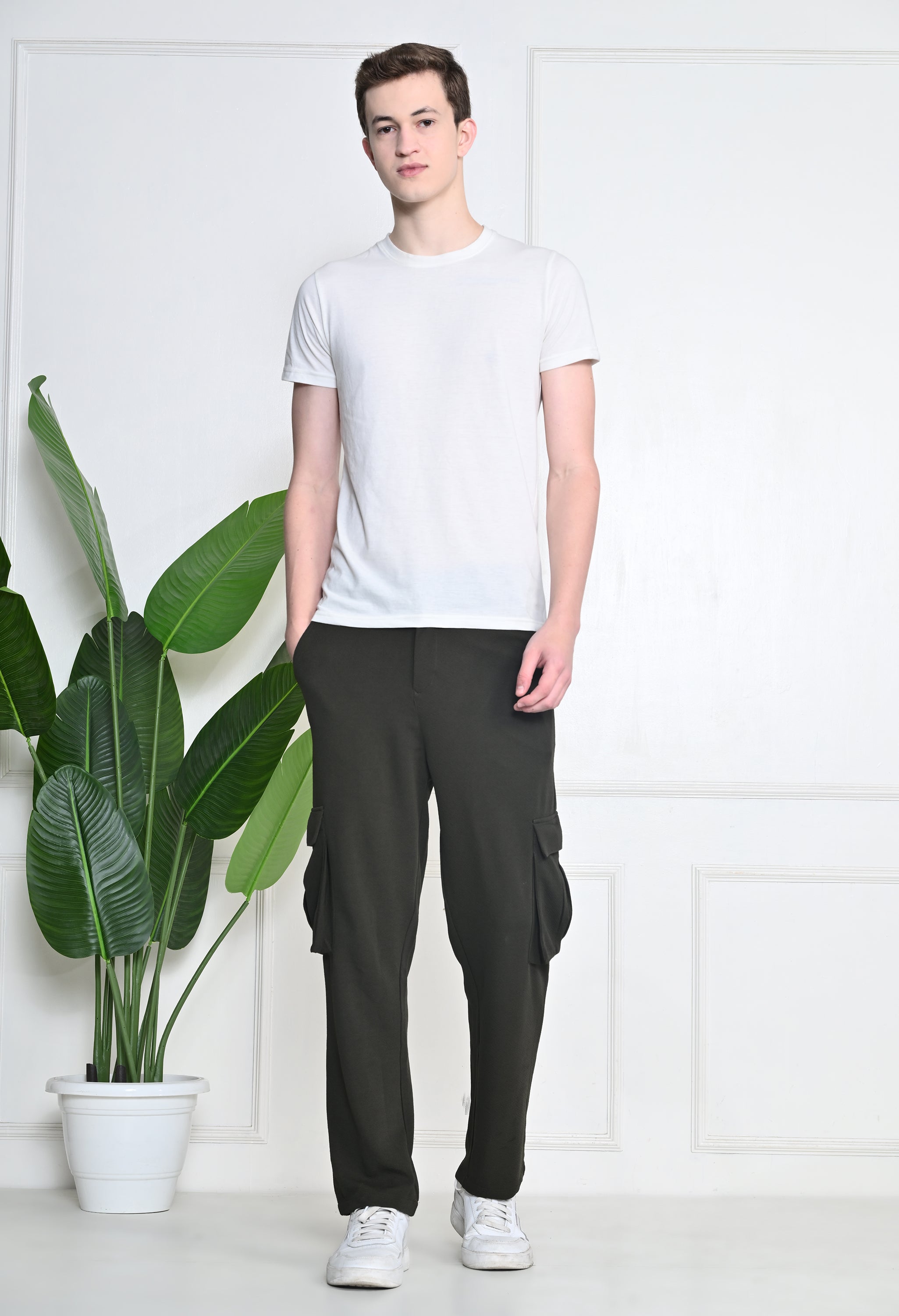 Dark Green Cargo Pants (4-Pockets)