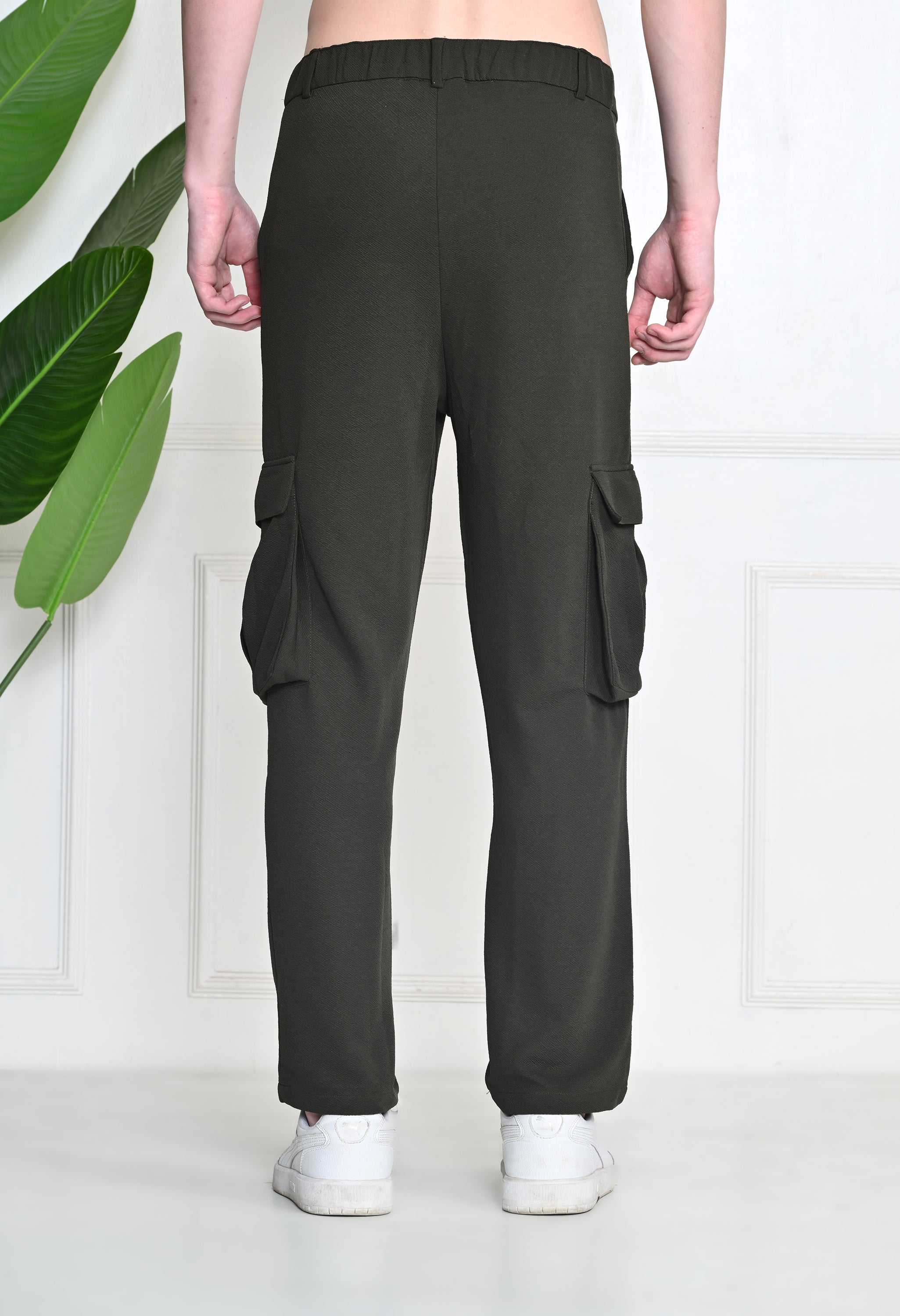 Dark Green Cargo Pants (4-Pockets)