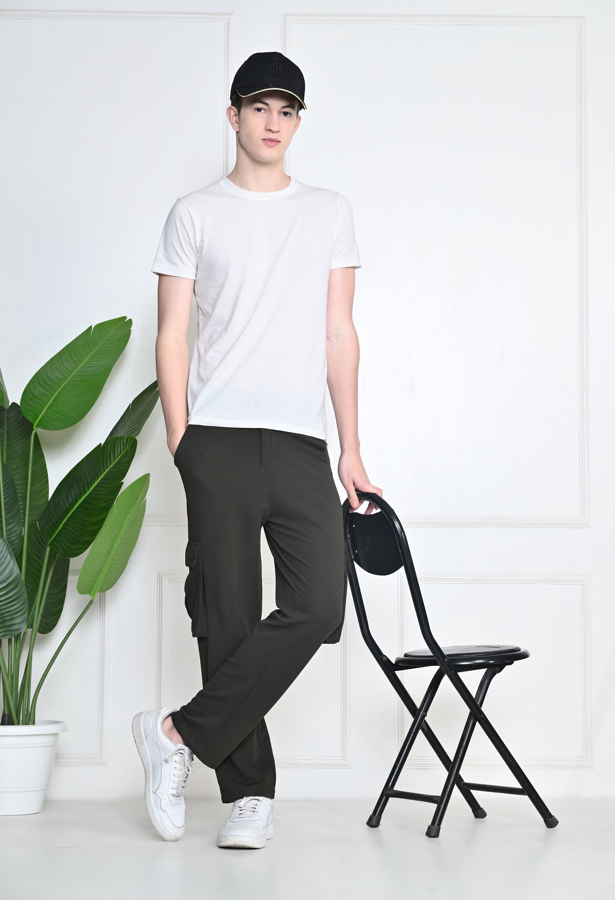 Dark Green Cargo Pants (4-Pockets)