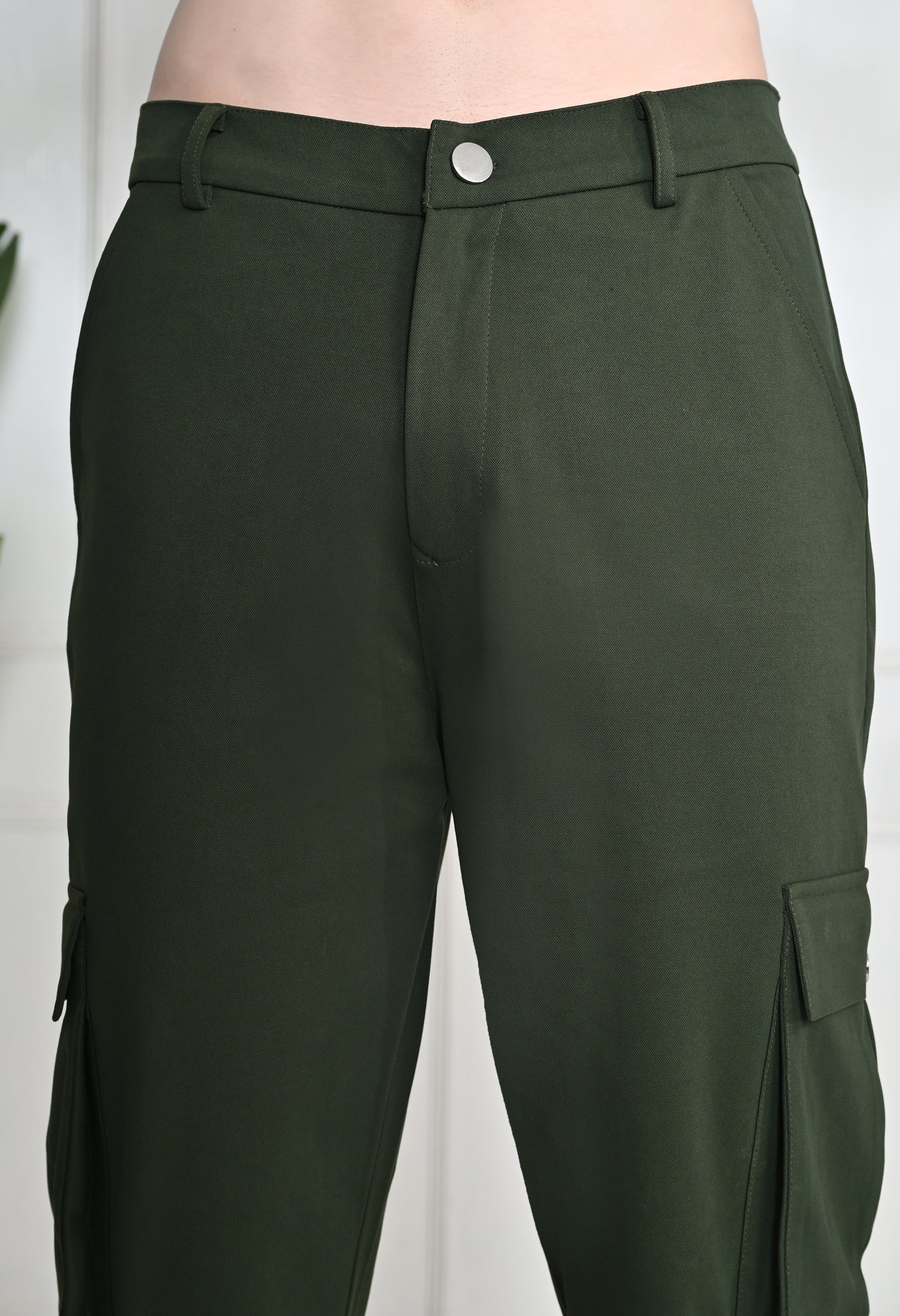 Dark Olive Cargo Pants (6-Pockets)