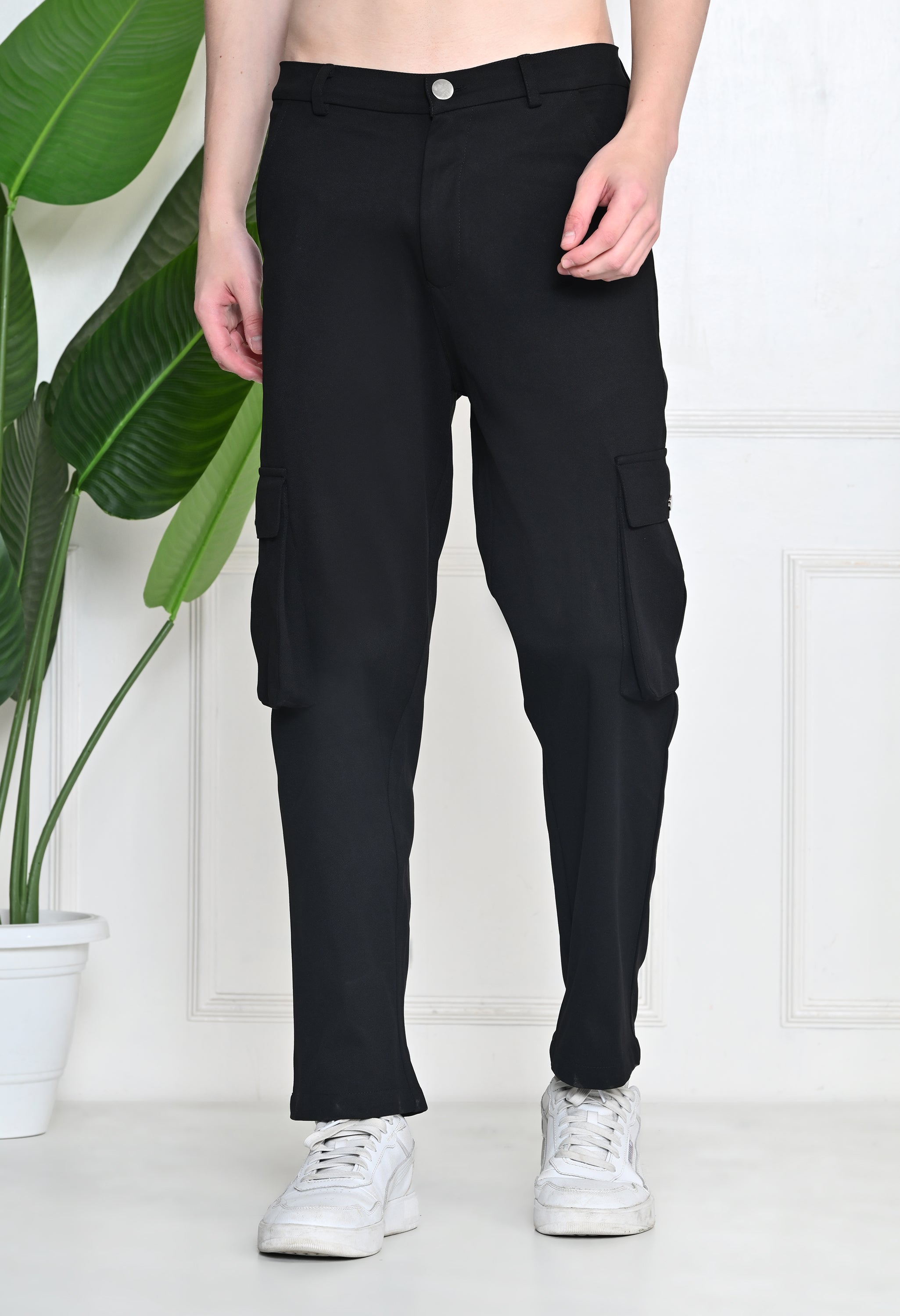 Black Cargo Pants (6-Pockets)
