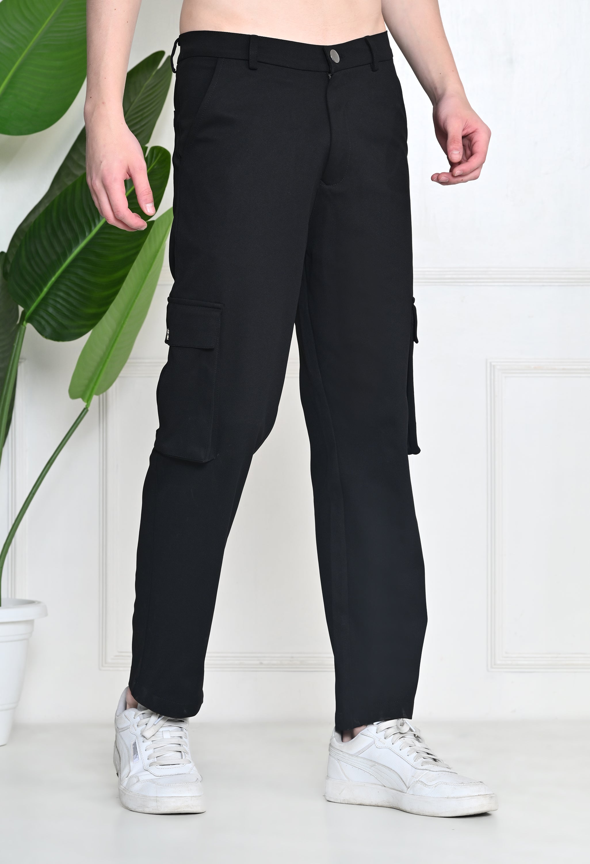Black Cargo Pants (6-Pockets)