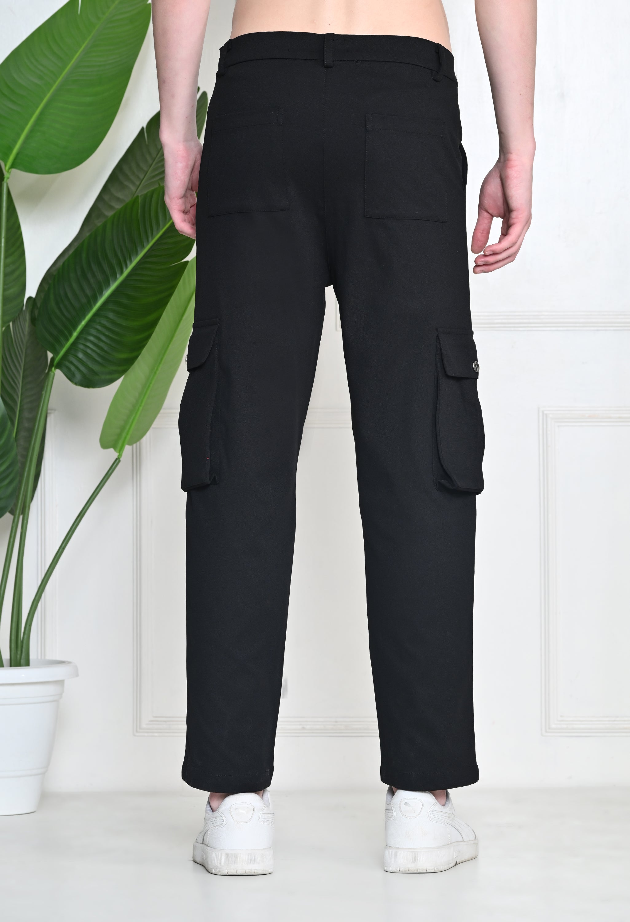Black Cargo Pants (6-Pockets)