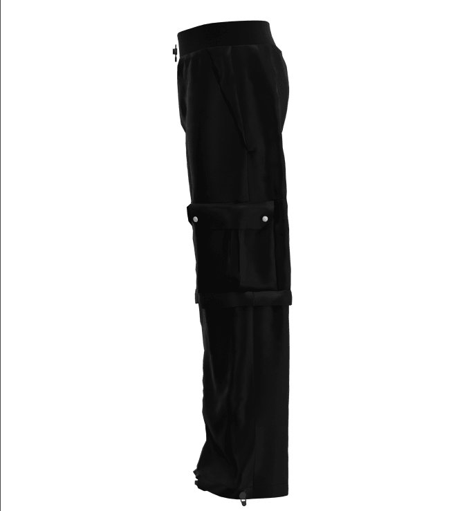Black cargo pants for men – Stylish and comfortable streetwear.