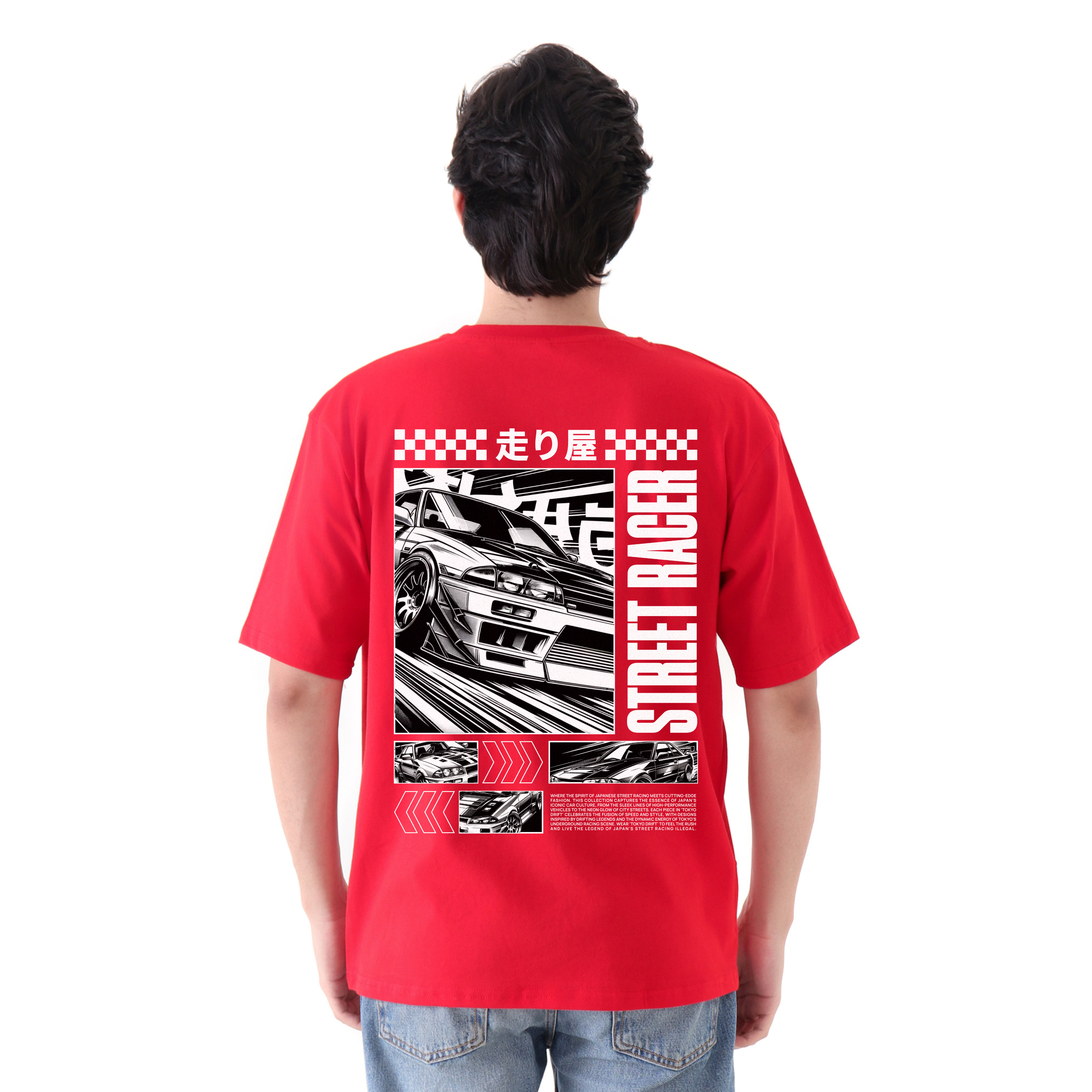 Street Racer - Red - Oversized Tshirt